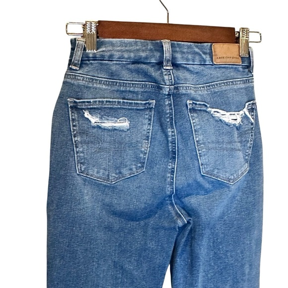 American Eagle Dream Jean Women 00 Reg 23x27.5  Curvy Hi Rise Jegging Distressed - Picture 6 of 11